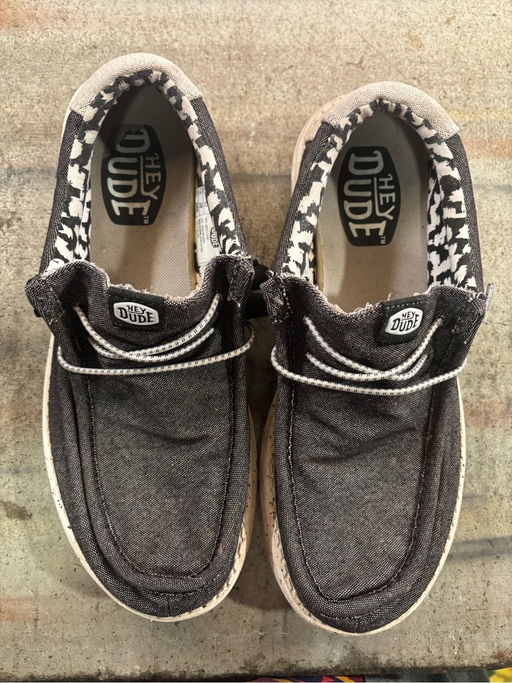 Hey Dude Mens Casual Slip-On Shoes in Charcoal